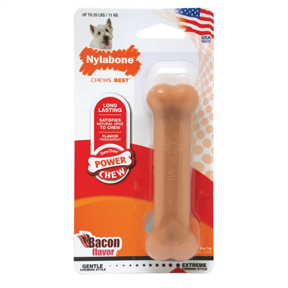 Nylabone Power Chew Bacon Flavor Bone Dog Toy 1