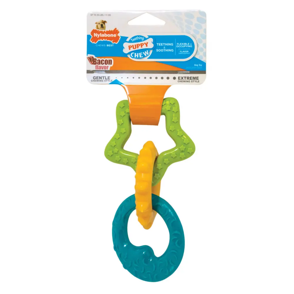 Nylabone Puppy Chew Teething Rings Dog Toy 1