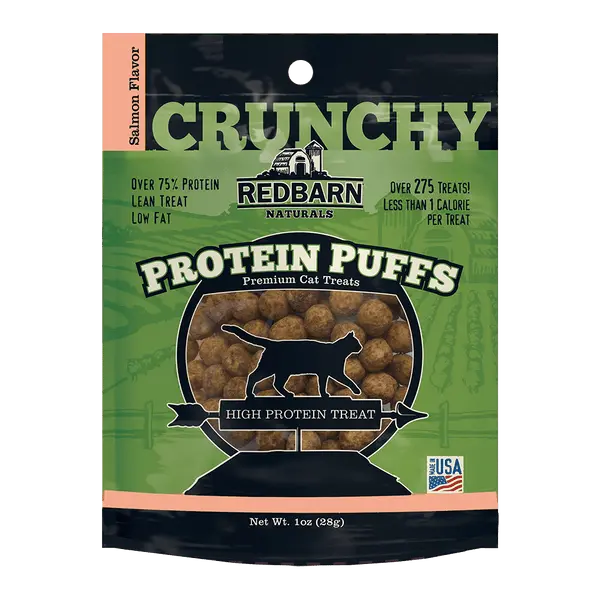 Redbarn Naturals Protein Puffs Salmon Flavor Cat Treats 1