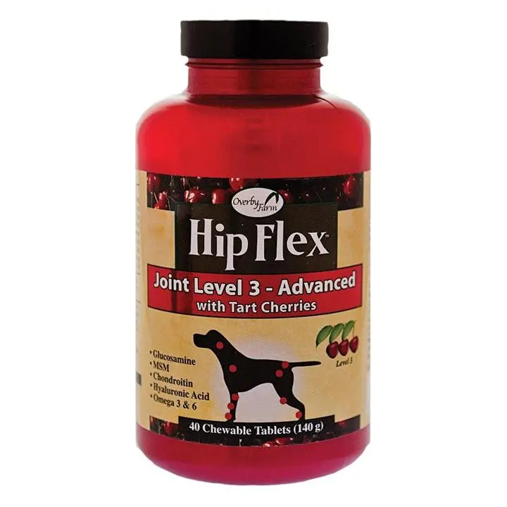 Overby Farm Hip Flex Joint Level 3 Advance Care With Glucosamine & Msm Chewable Tablets For Dogs 1