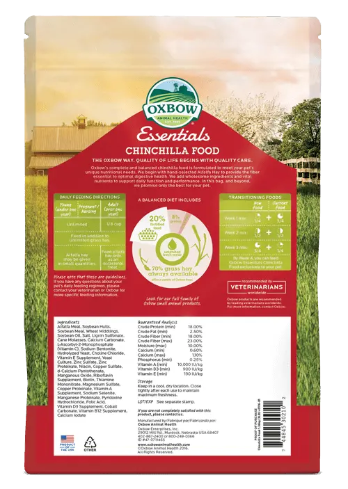 Oxbow Essentials - Chinchilla Food 2
