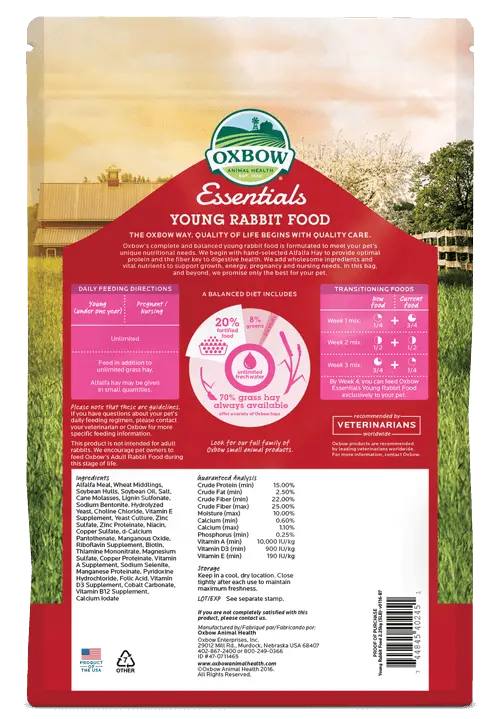Oxbow Essentials - Young Rabbit Food 2