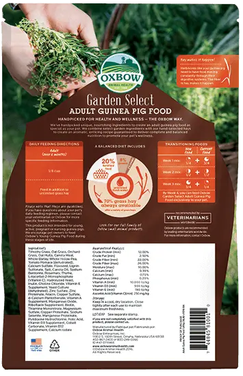 Oxbow Garden Select Adult Guinea Pig Food 1