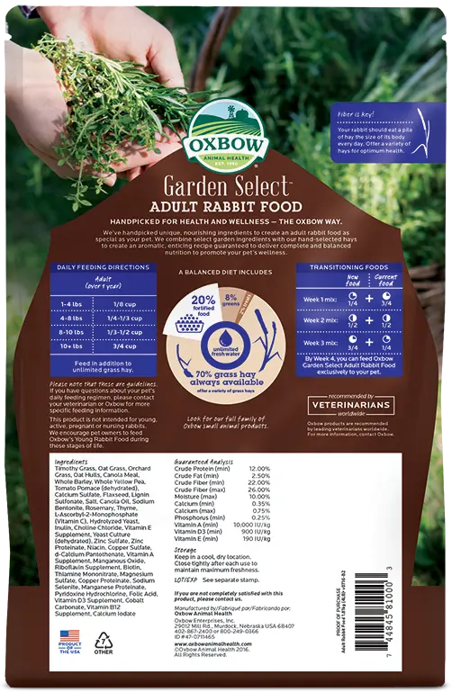Oxbow Garden Select Adult Rabbit Food 1