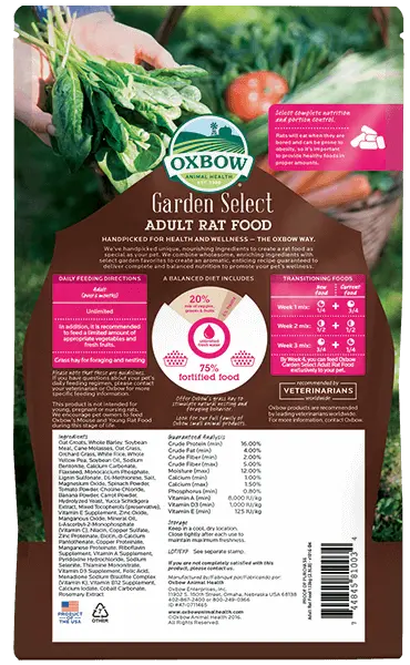 Oxbow Garden Select Adult Rat Food 1