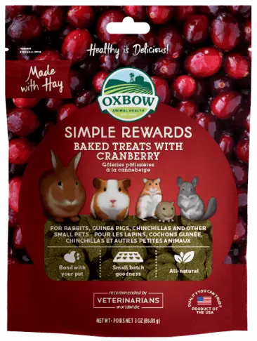 Oxbow Simple Rewards Baked Treats With Cranberry 1