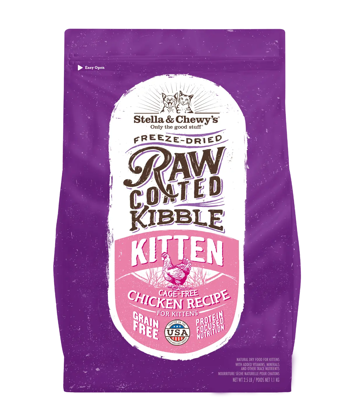 Stella & Chewy's Raw Coated Kitten Cage-Free Chicken Recipe 1