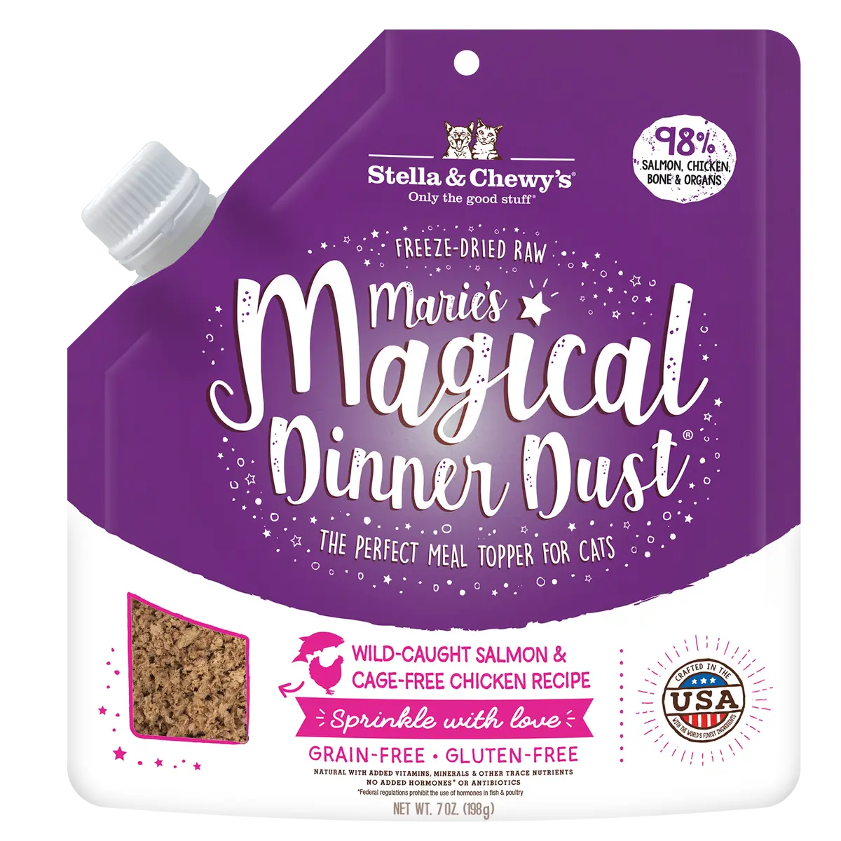 Stella & Chewy's Marie’S Magical Dinner Dust Cat Wild Caught Salmon And Cage Free Chicken Recipe 1