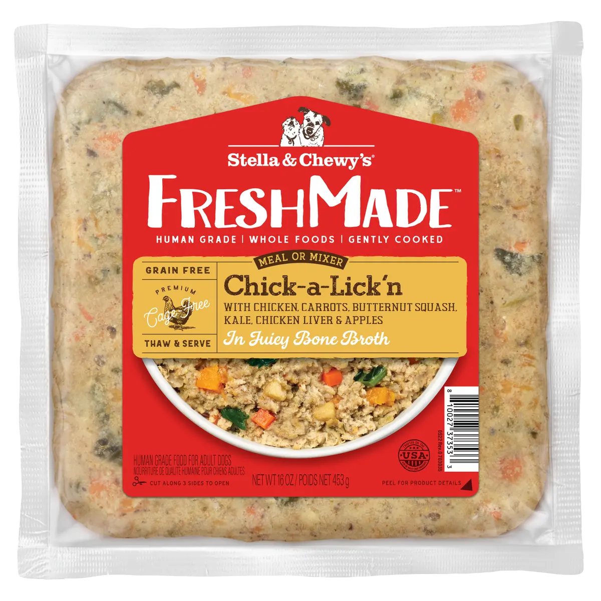 Stella & Chewy's Freshmade Chick-A-Lick'n Gently Cooked Dog Food 1
