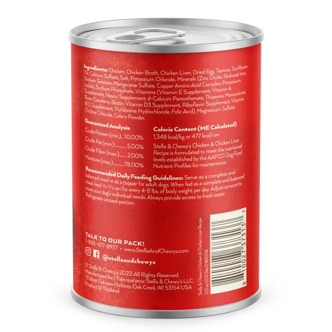Stella & Chewy's Dog Gourmet Pâté Chicken & Chicken Liver Recipe 1