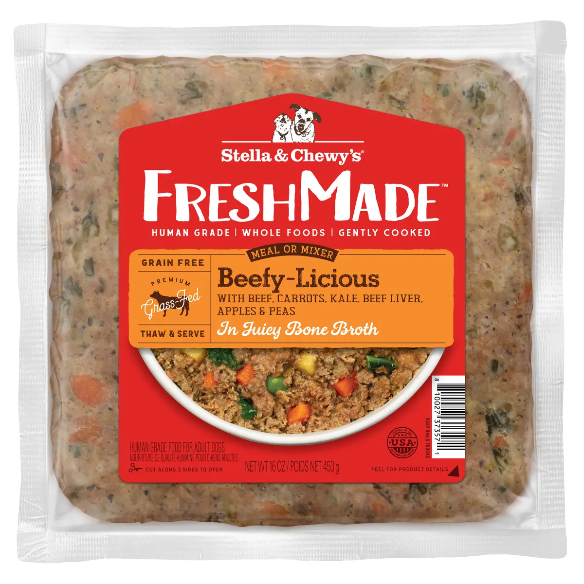 Stella & Chewy's Freshmade Beefy-Licious Gently Cooked Dog Food 1