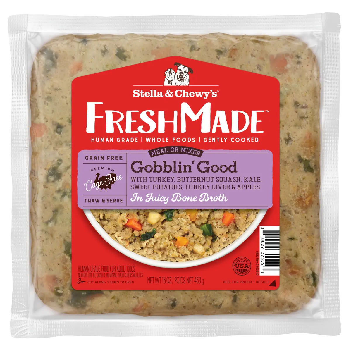 Stella & Chewy's Freshmade Gobblin' Good Gently Cooked Dog Food 1