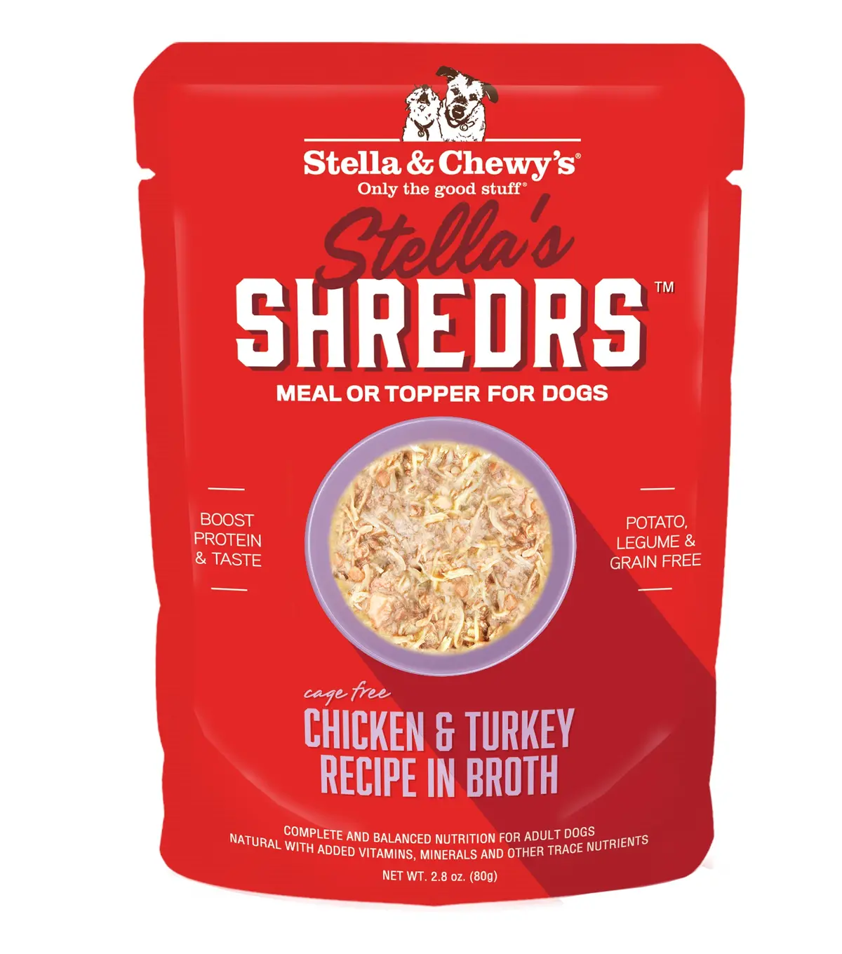 Stella & Chewy's Stella’S Shredrs Cage Free Chicken & Turkey Recipe In Broth 1