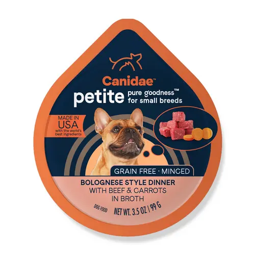 Canidae Grain Free Pure Petite Small Breed Bolognese Style Dinner Minced With Beef And Carrots In Broth Wet Dog Food 1