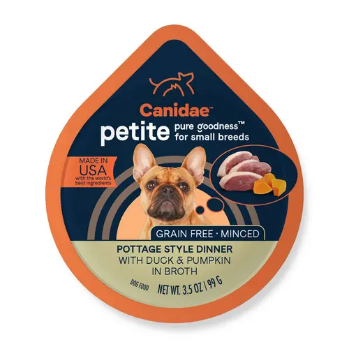 Canidae Grain Free Pure Petite Small Breed Pottage Style Dinner Minced With Duck And Pumpkin In Broth Wet Dog Food 1