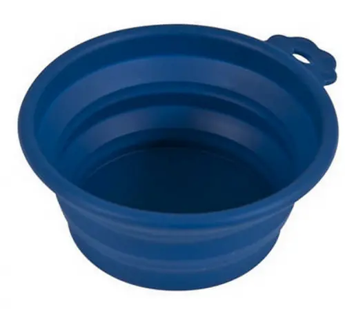 Petmate Silicone Blue Collapsible Travel Bowl 1