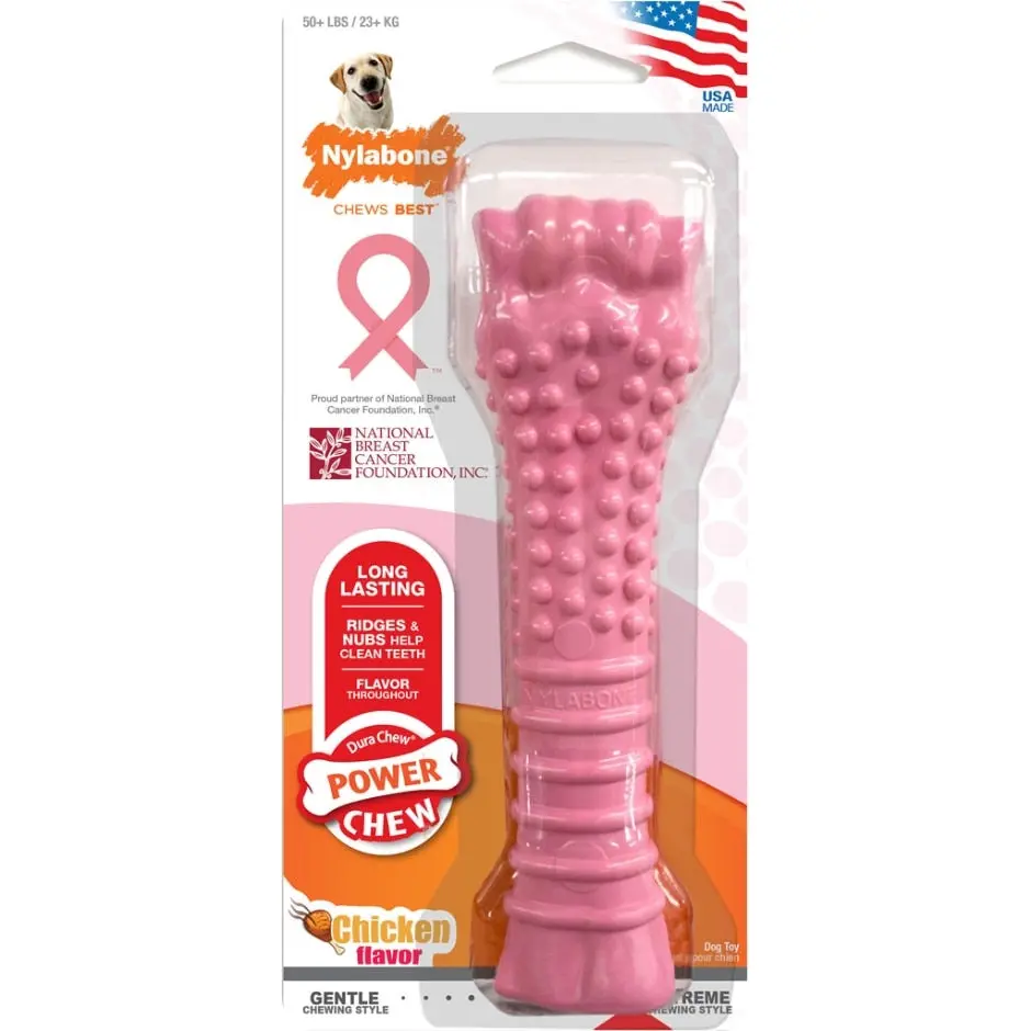 Power Chew Pink Breast Cancer Awareness Bone 1