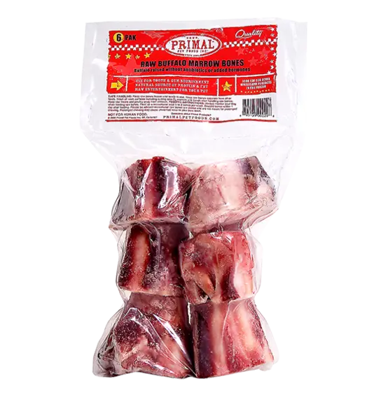 Primal Pet Foods Raw Recreational Buffalo Marrow Bones 1