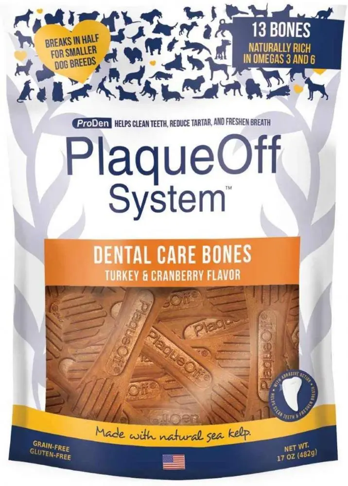 Proden Plaqueoff Dental Turkey & Cranberry Dog Bones 1