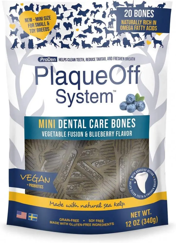 Proden Plaqueoff Mini Dental Vegetable & Blueberry Fusion Bones For Small Breed Dogs 1