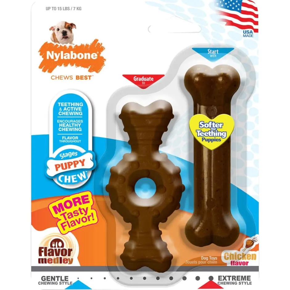 Puppy Chew Textured Ring & Bone 1