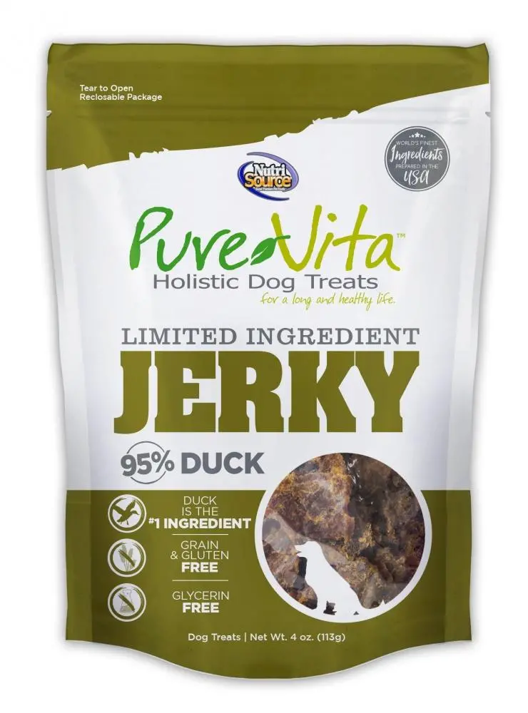 Nutrisource® Purevita™ Limited Ingredient 95% Duck Jerky Holistic Dog Treats 1