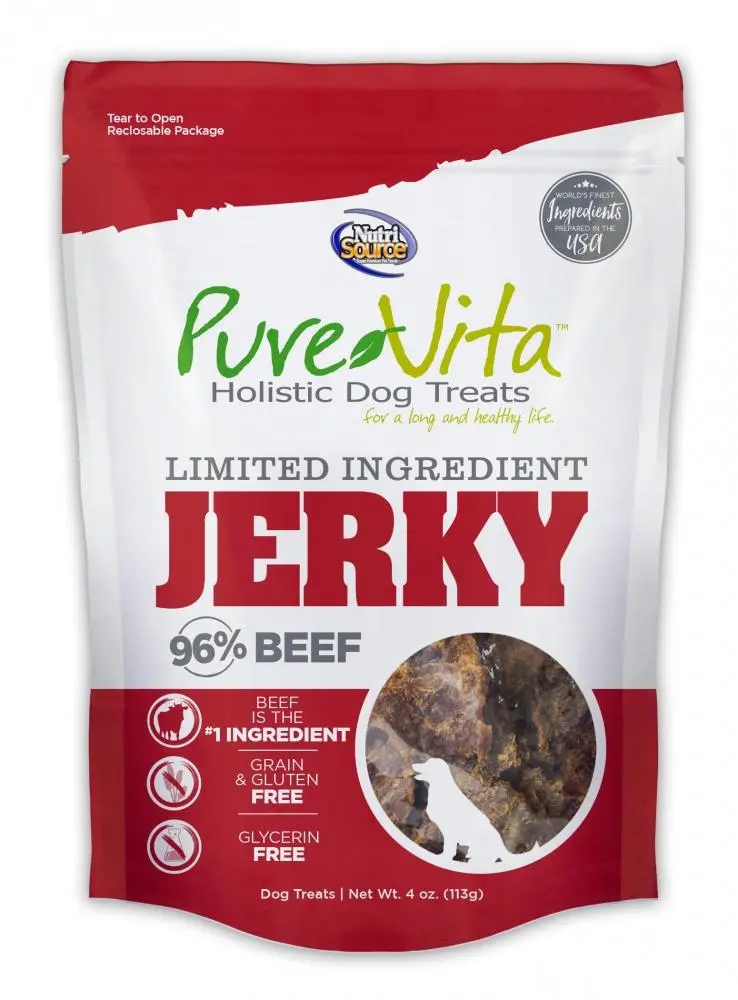 Nutrisource® Purevita™ Limited Ingredient 96% Beef Jerky Holistic Dog Treats 1