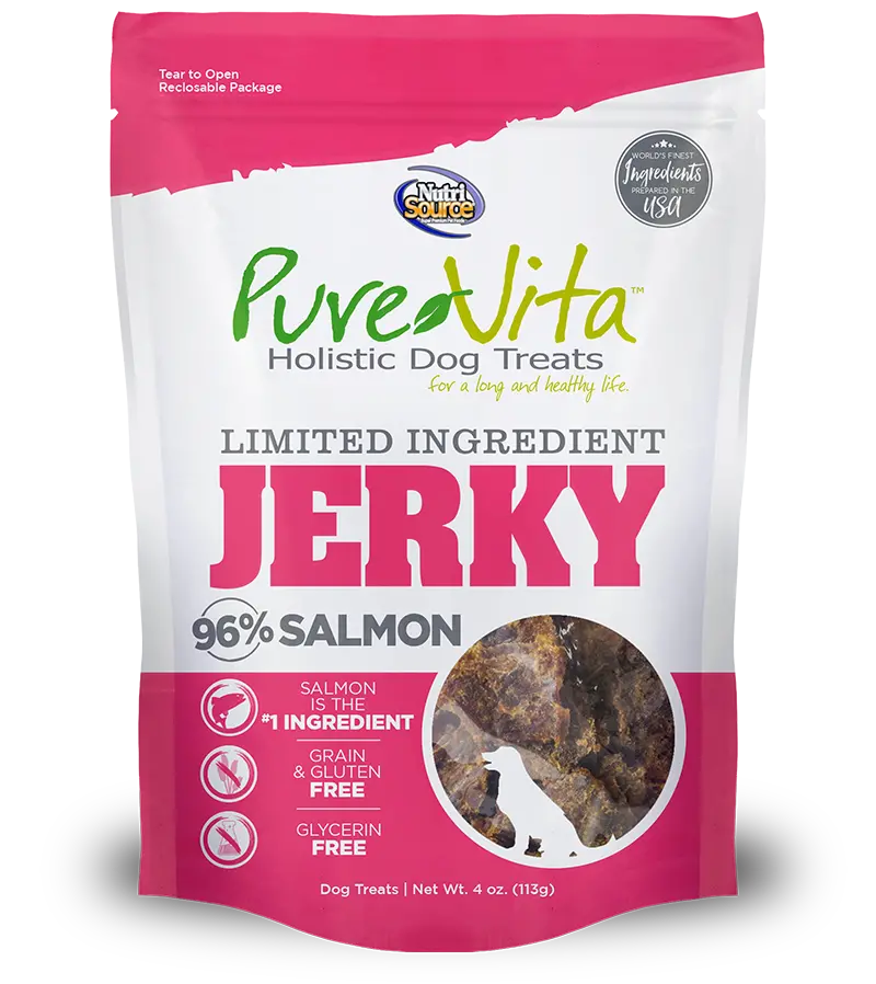 Nutrisource® Purevita™ Limited Ingredient 96% Jerky Holistic Dog Treats Salmon 1