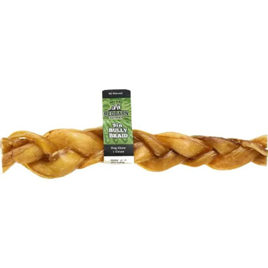 Redbarn Naturals Braided Bully Sticks Dog Treats 1
