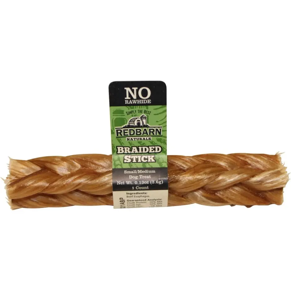 Redbarn Naturals Braided Stick No Rawhide Treat 1