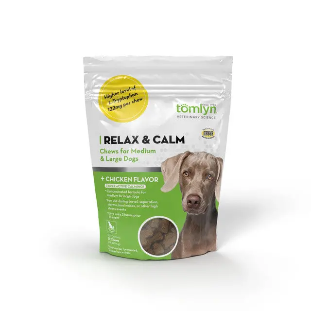 Tomlyn Relax & Calm Chicken-Flavored Chew For Medium & Large Dogs 1