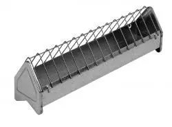 Little Giant 20 In. Galvanized Poultry Trough Feeder With Grate 1