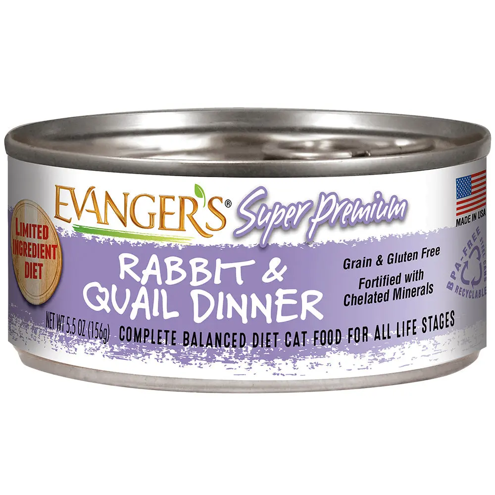 Evanger's Super Premium Rabbit And Quail Dinner For Cats 1