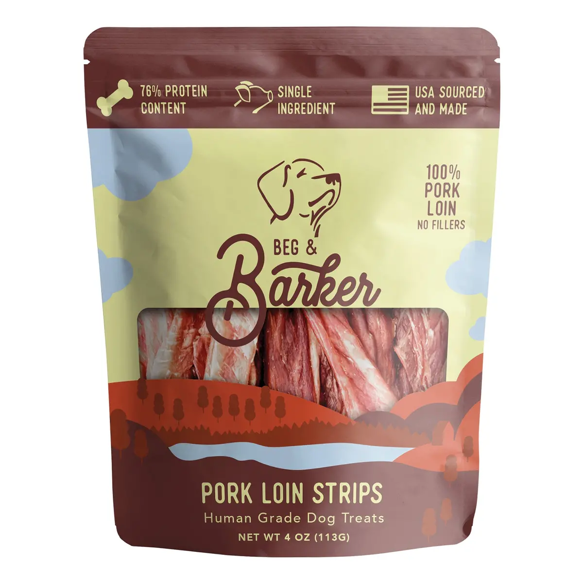 Beg & Barker Pork Loin Strips Dog Treats 1