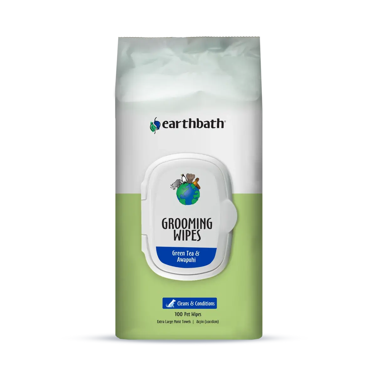 Earthbath Green Tea & Awapuhi Grooming Wipes For Dogs And Cats 2