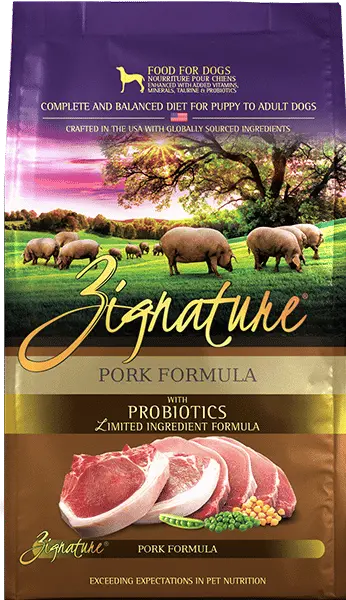 Zignature Limited Ingredient Pork Dry Formula Dog Food 1
