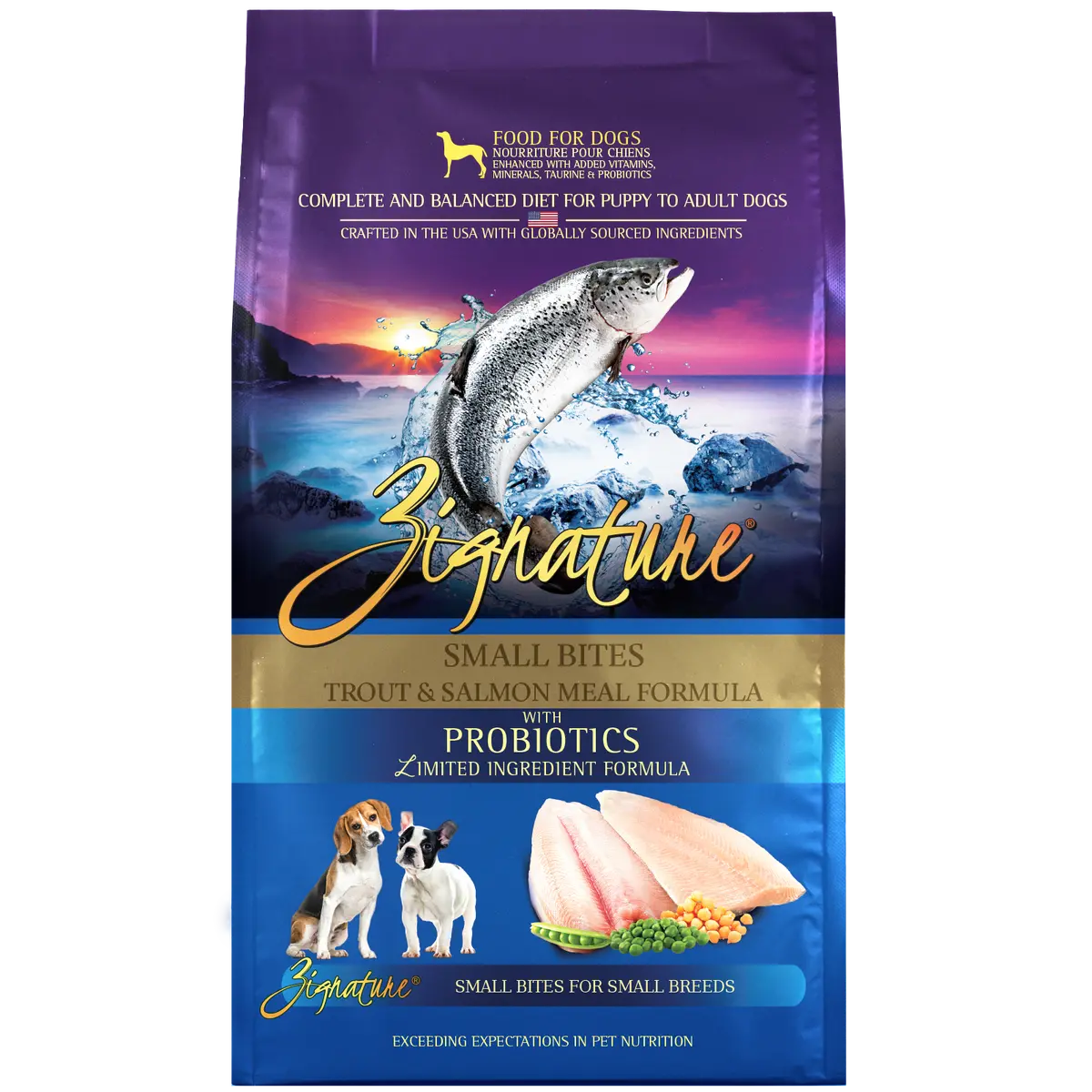 Zignature Small Bites Trout & Salmon Formula Dry Dog Food 1