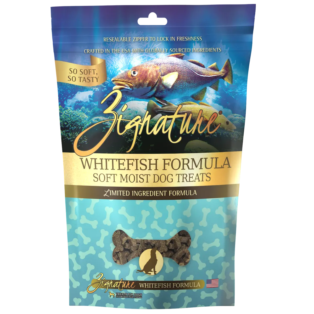 Zignature Whitefish Soft Moist Treats For Dogs 1