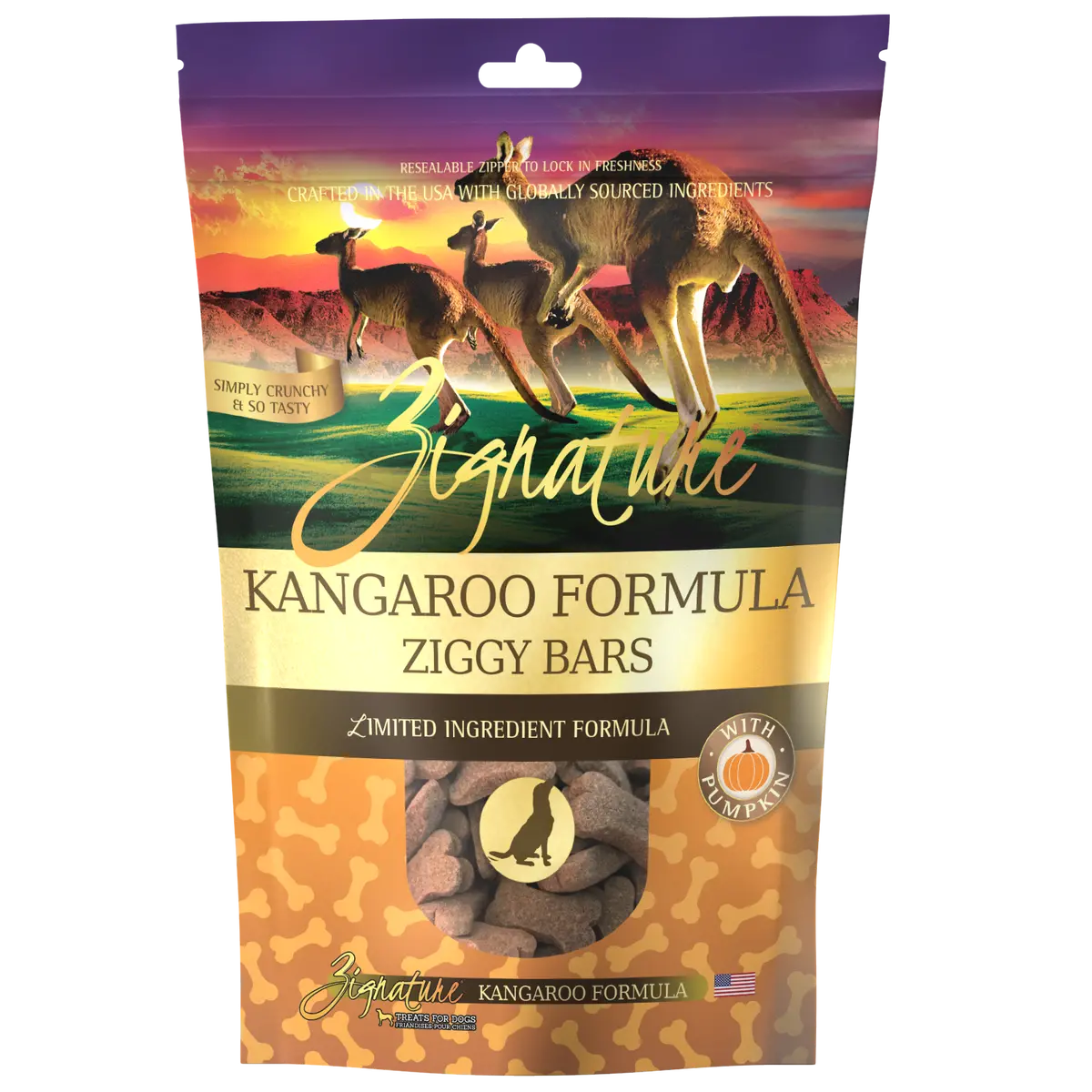 Zignature Ziggy Bars Kangaroo Formula Dog Treats 1