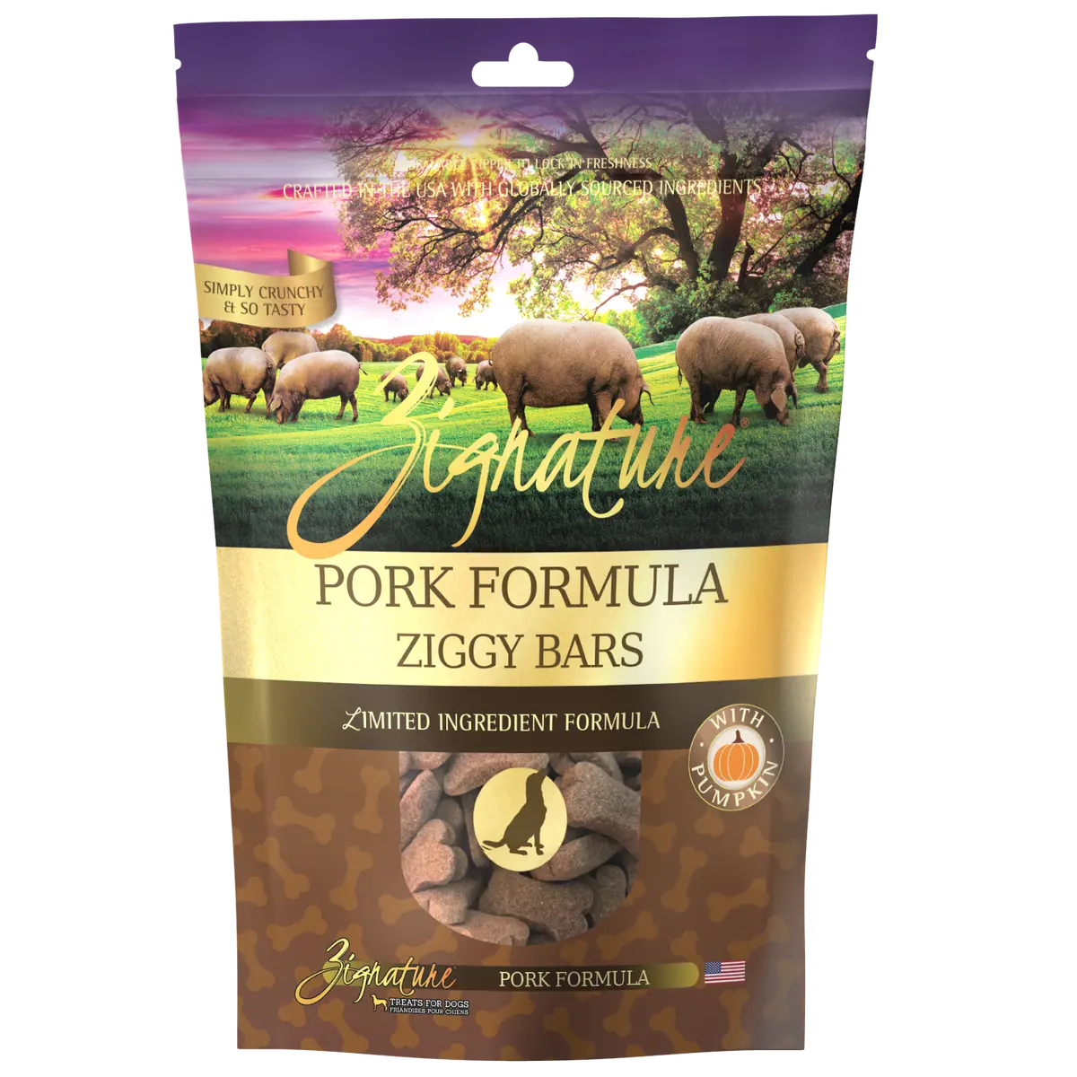 Zignature Ziggy Bars Pork Formula Dog Treats 1