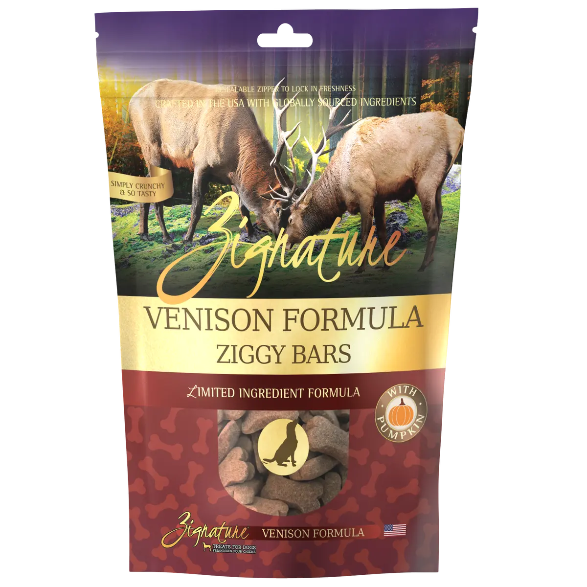Zignature Ziggy Bars Venison Formula Dog Treats 1