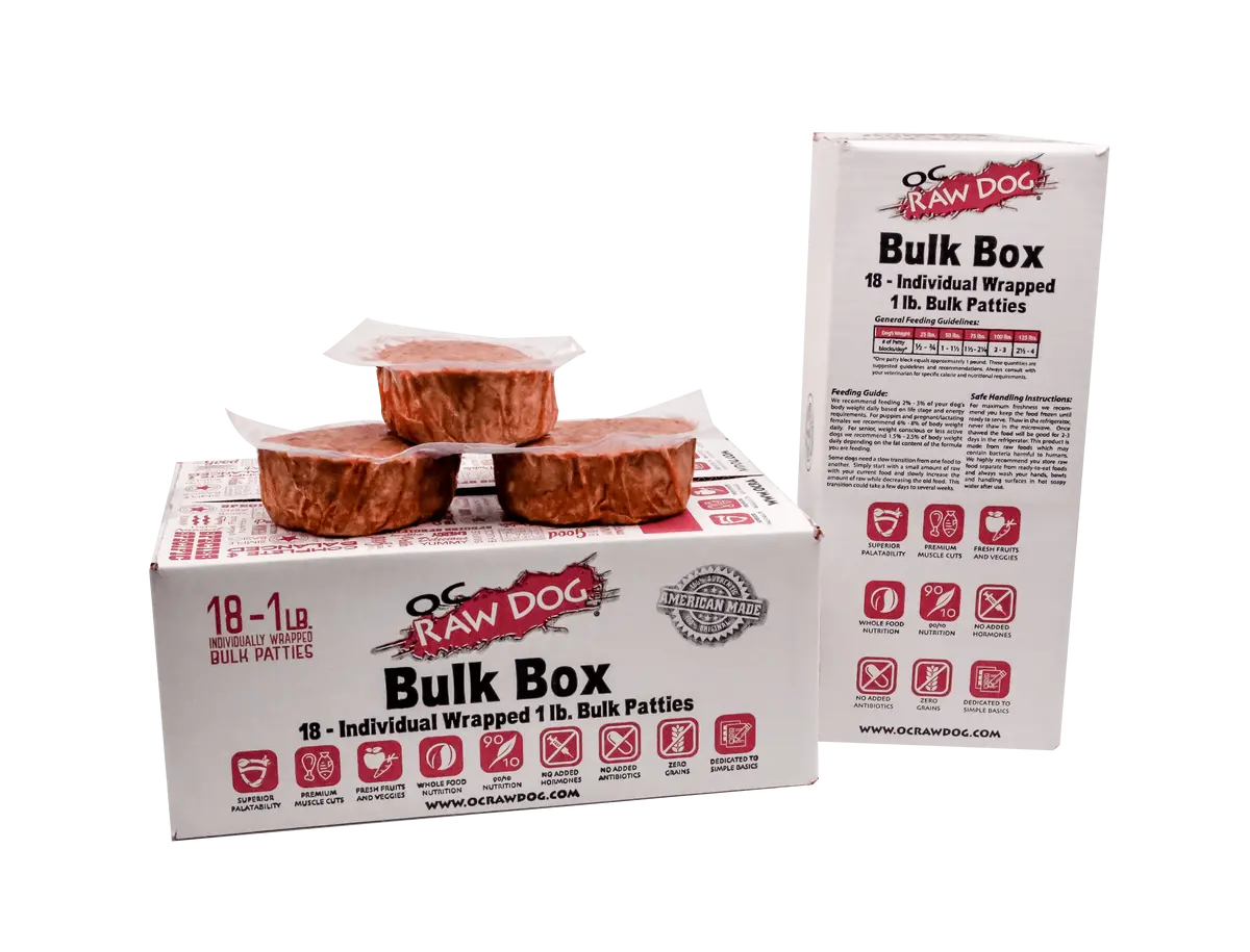 Oc Raw Dog Frozen Beef & Produce Patty 2