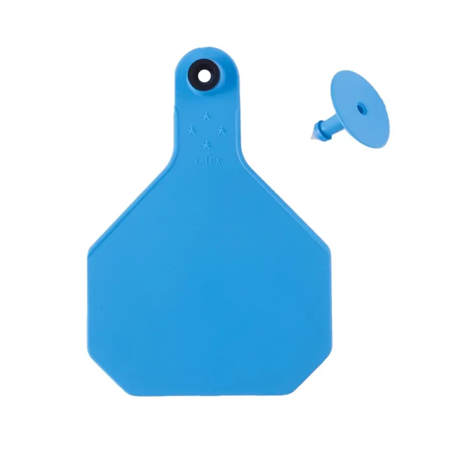 Y-Tex 4 Star Large Blank Cattle Tags 25 Count Blue 1