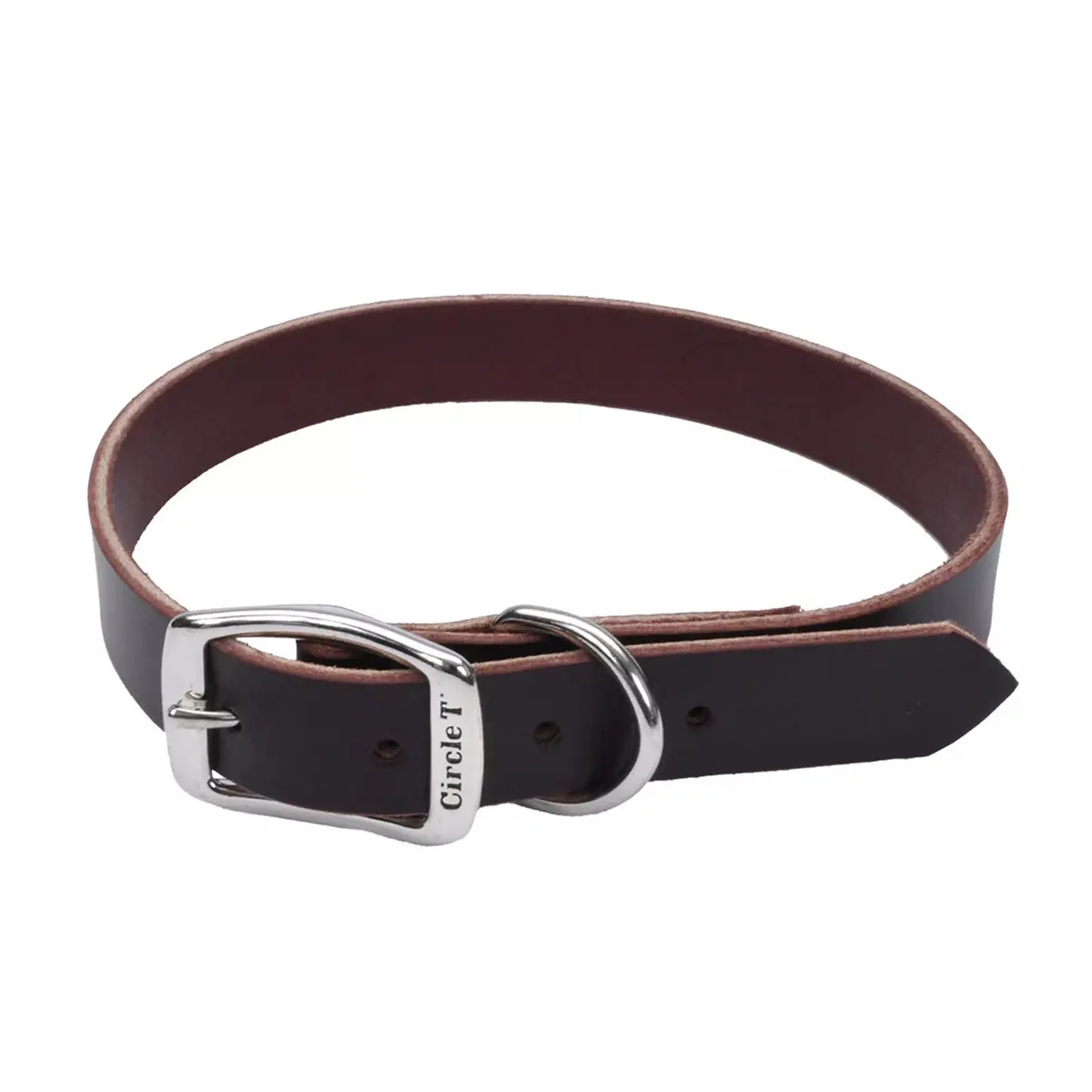 Coastal Pet Products Circle T Latigo Leather Town Dog Collar 3/8" X 12" 1