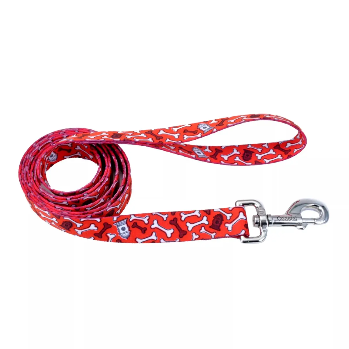 Coastal Pet Products Styles Dog Leash Red Bone 1" X 06' 1