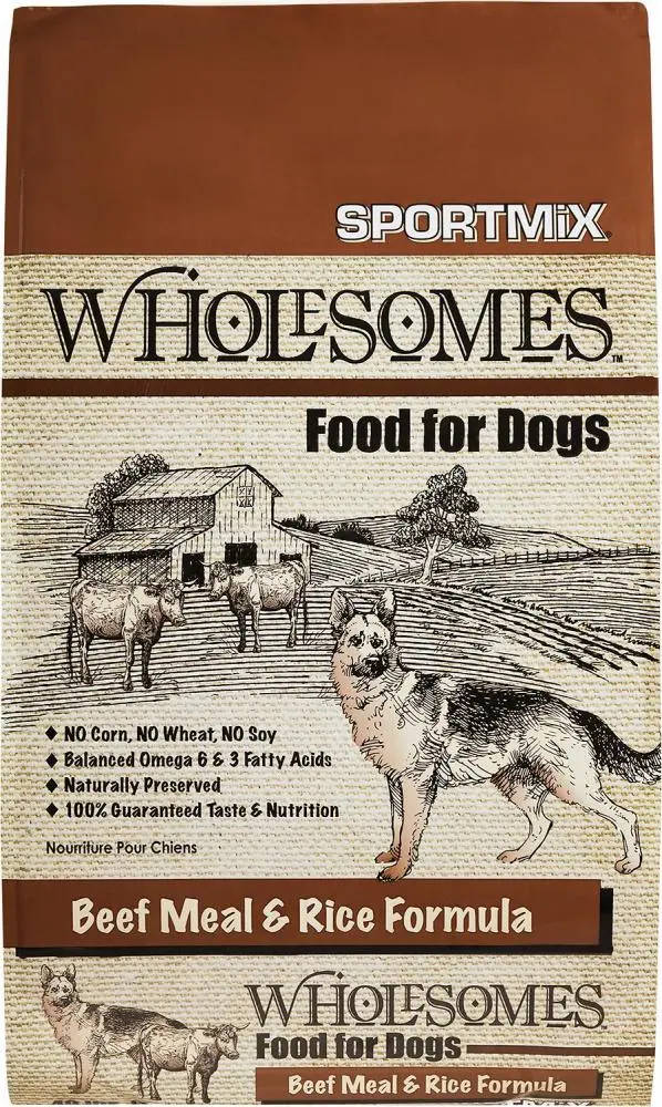 Sportmix Wholesomes Beef Meal & Rice Recipe Dry Dog Food 1
