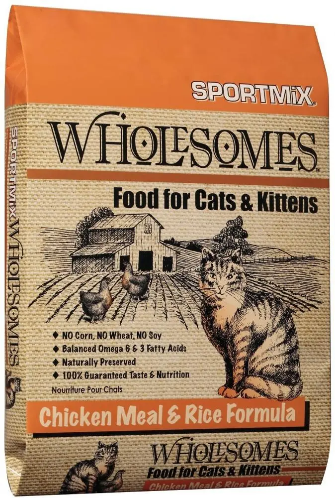 Sportmix Wholesomes Chicken Meal & Rice Recipe Dry Cat & Kitten Food 1