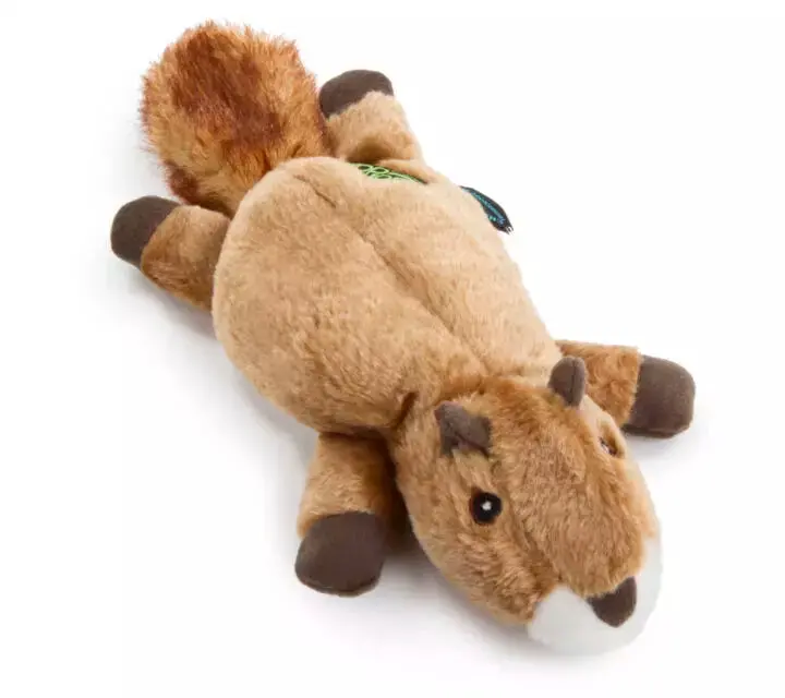 Godog Squirrel Chew Guard Squeaky Plush Dog Toy 1