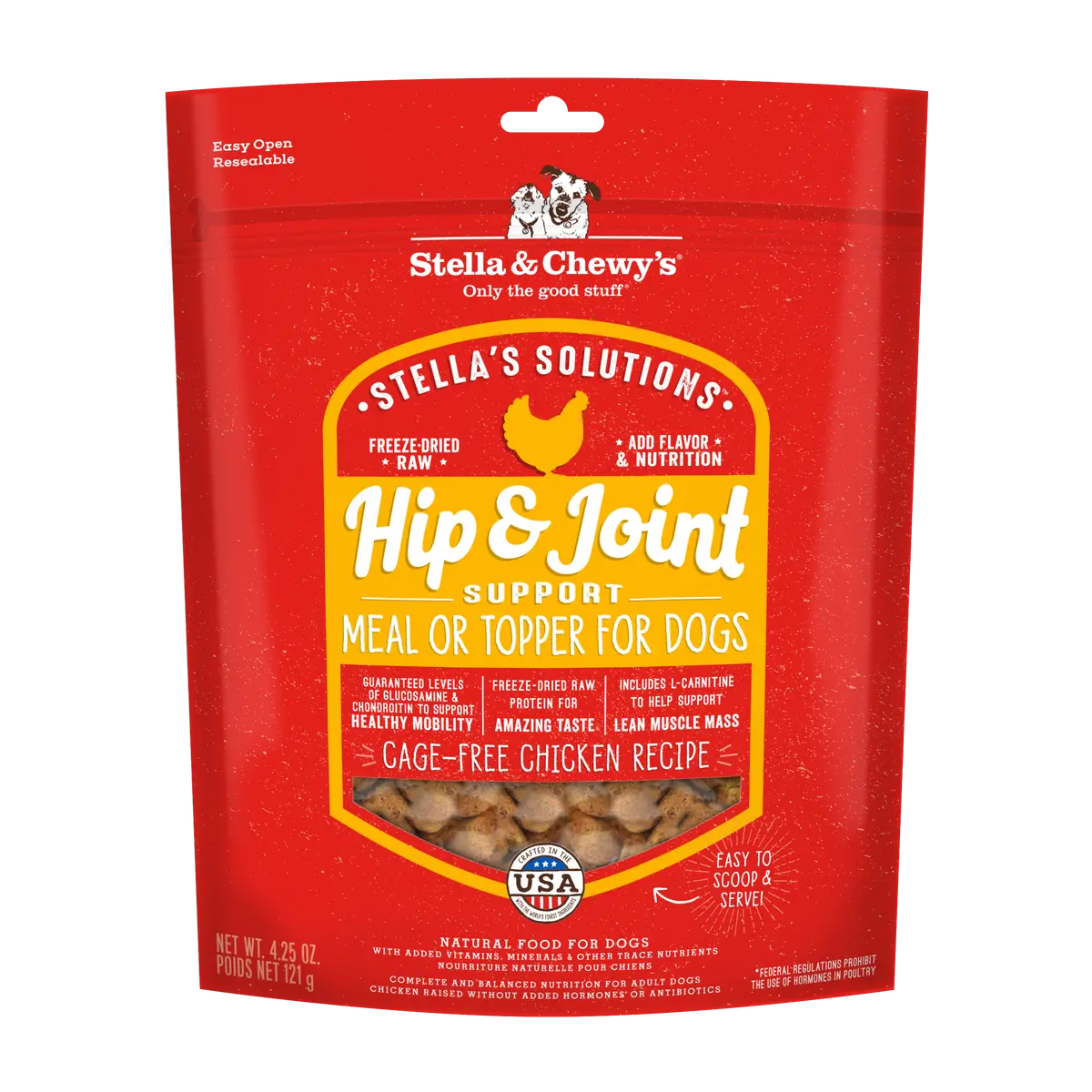 Stella & Chewy's Stella's Solutions Grain Free Hip & Joint Boost Cage Free Chicken Dinner Morsels Freeze-Dried Raw Dog Food 2