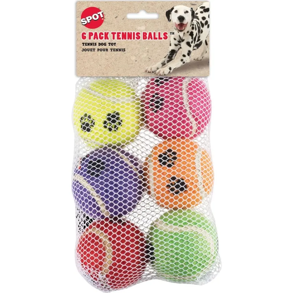 Spot Paw Print Tennis Balls Value Pack 1